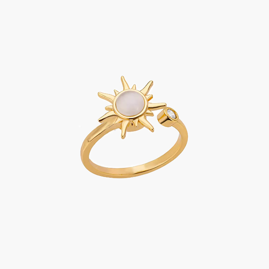 ZEYA Sun Anxiety Spinner Ring in Gold