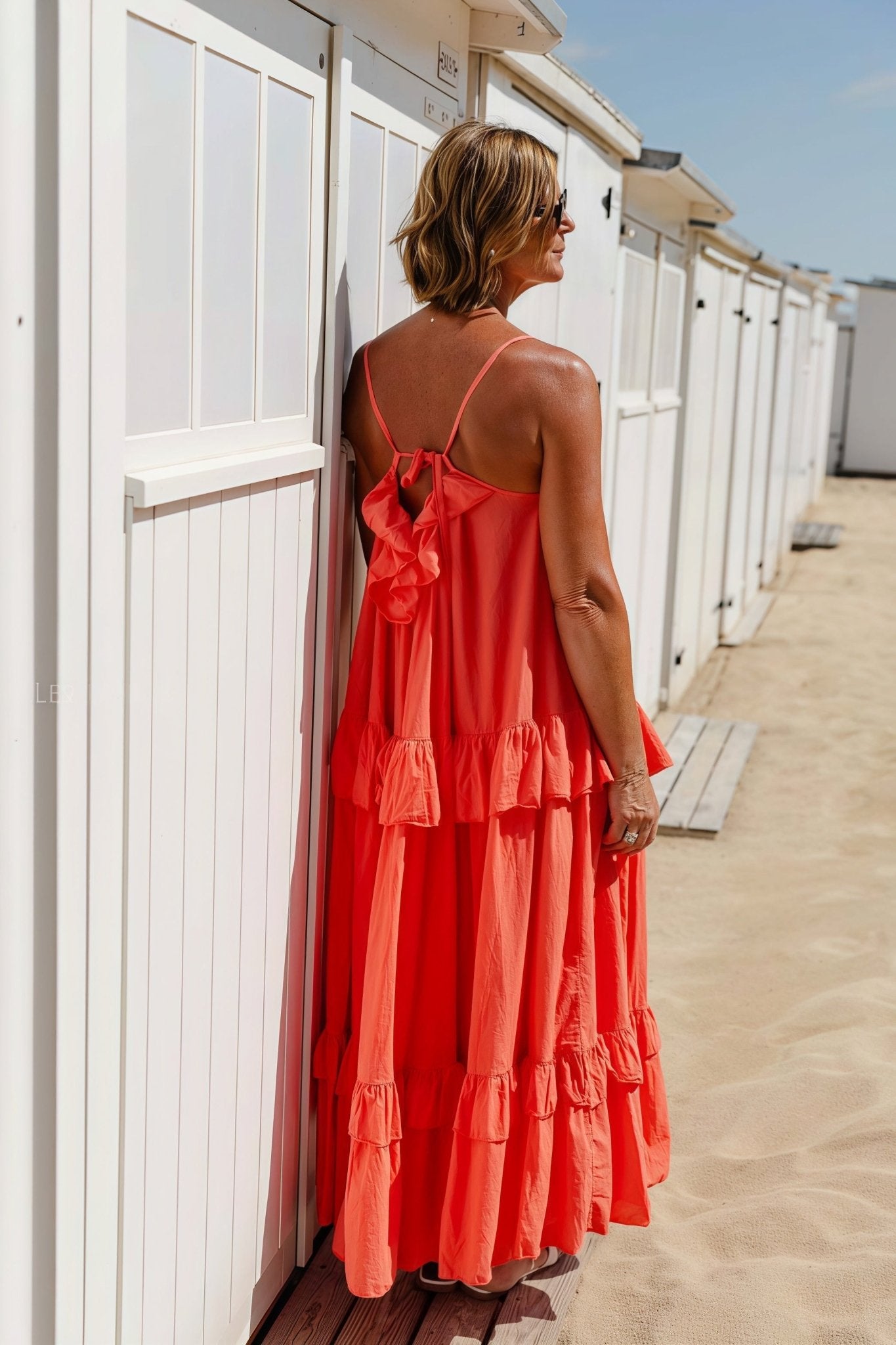 Sophia Ruffle Hem Maxi Dress