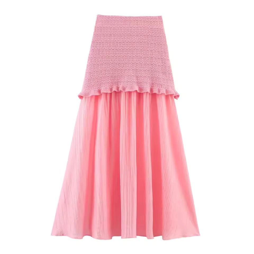 Maxine Knitted Tank Pleated Skirt Set