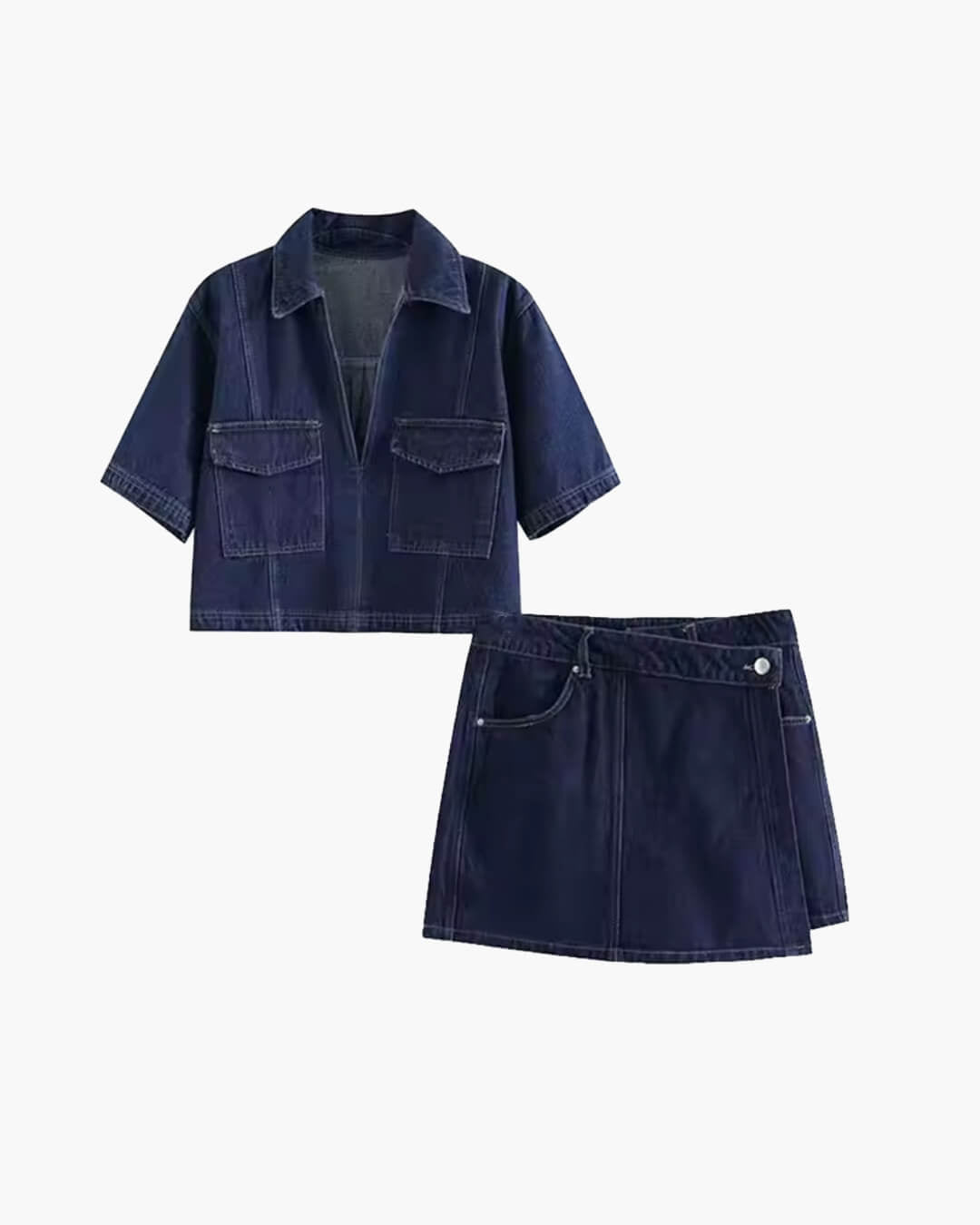 Sophie Cropped Top & Skorts Set