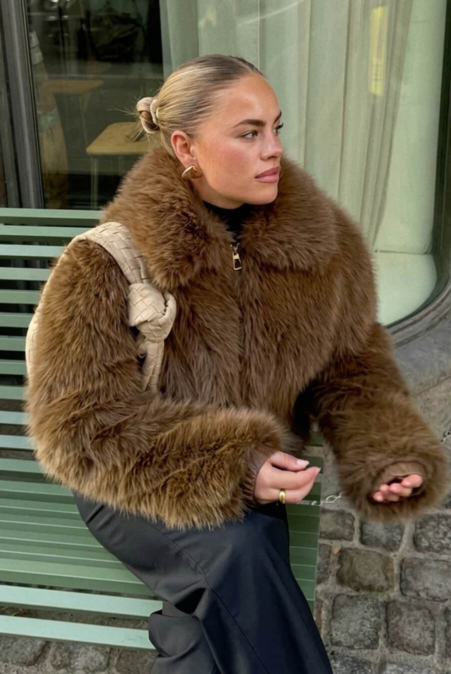 ZEYA - Adeline Cropped Faux Fur Jacket