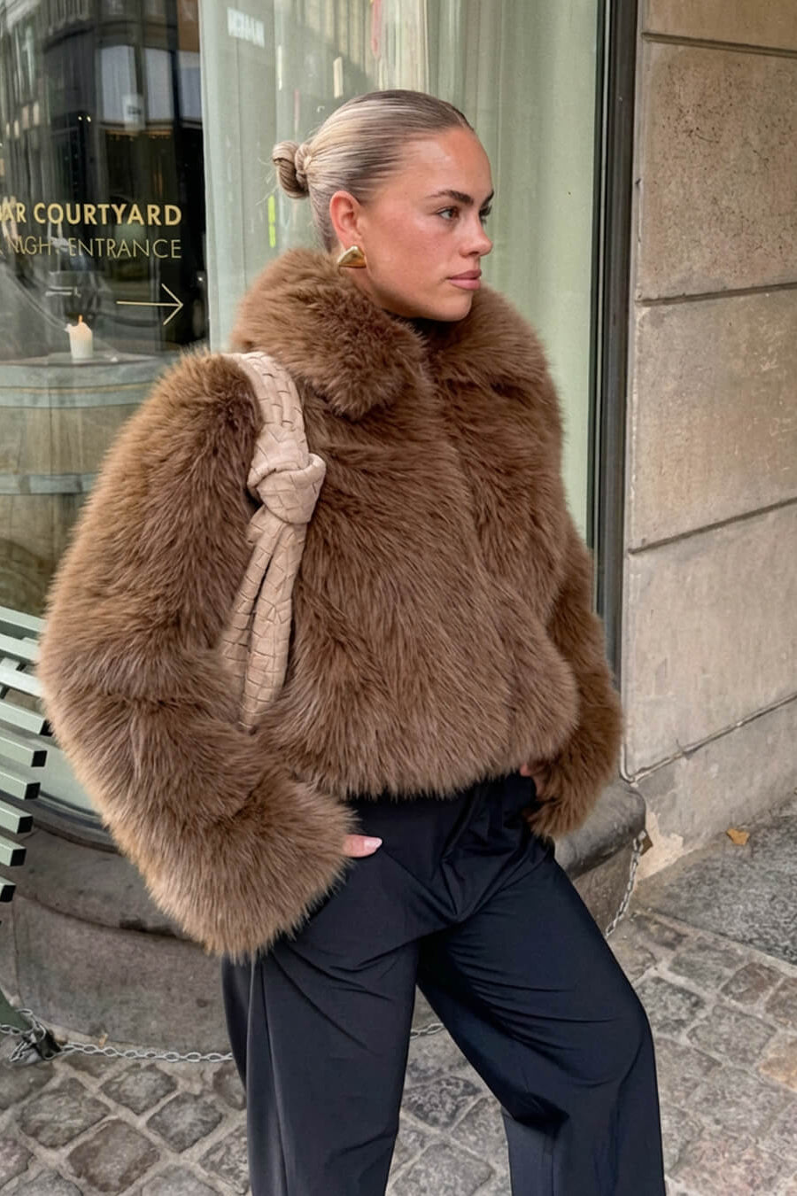 ZEYA - Adeline Cropped Faux Fur Jacket