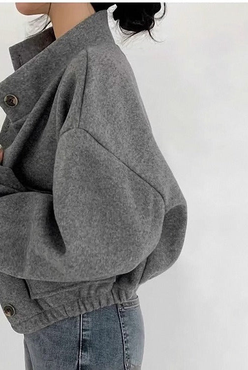 ZEYA - Agathe High Neck Cropped Jacket