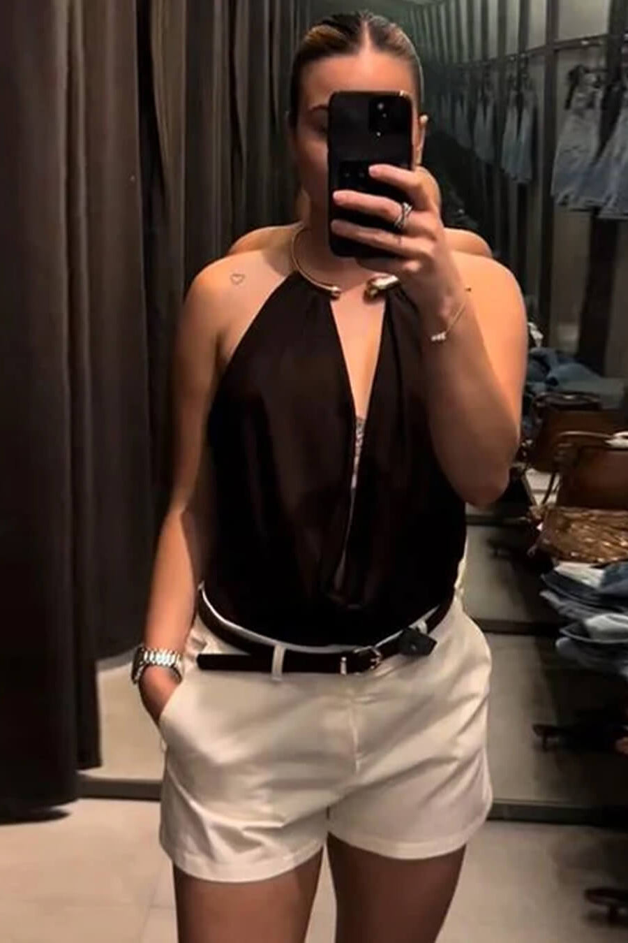 ZEYA - Alessi Backless Draped Bodysuit