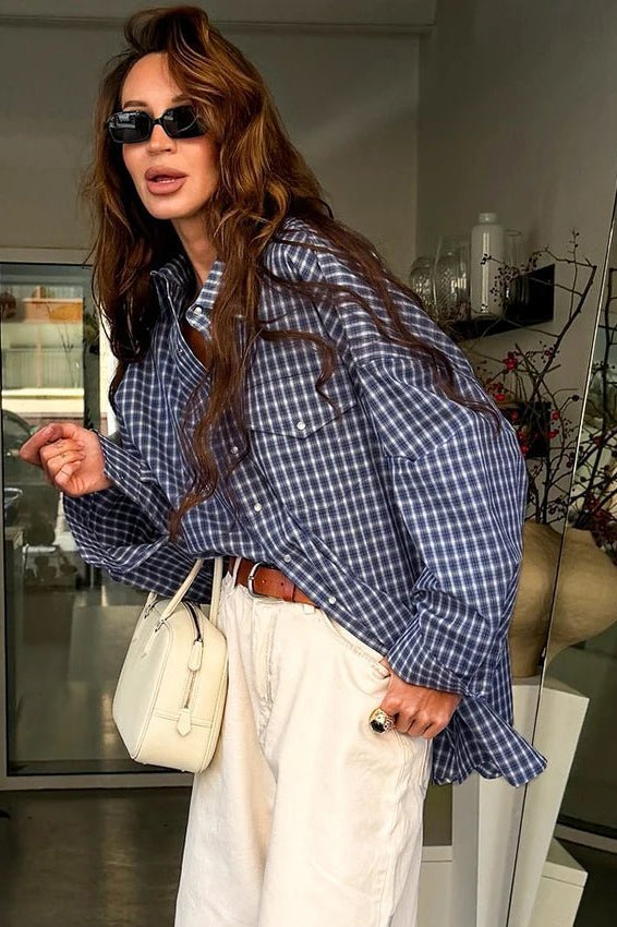 ZEYA - Alice Vintage Plaid Long Sleeve Top