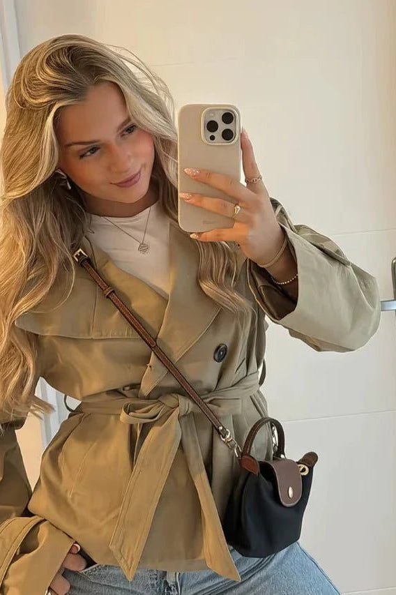 ZEYA - Anna Belted Short Trench Coat