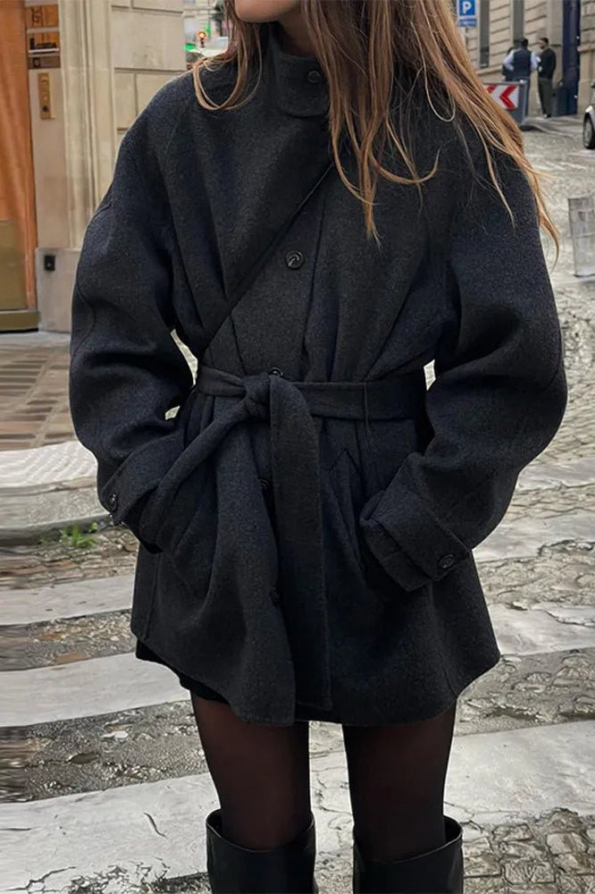ZEYA - Anna Stand Collar Short Coat