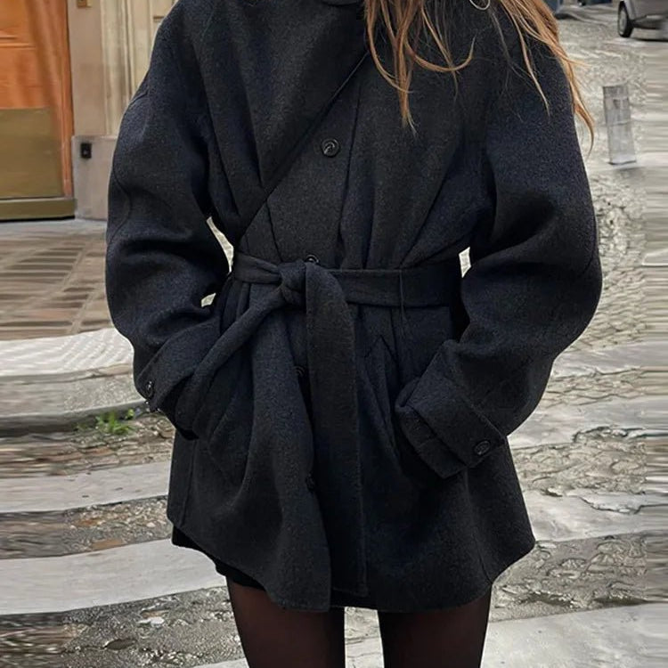 ZEYA - Anna Stand Collar Short Coat