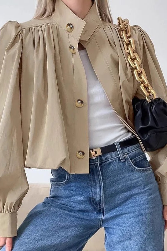 ZEYA - Avery Pleated Cropped Jacket