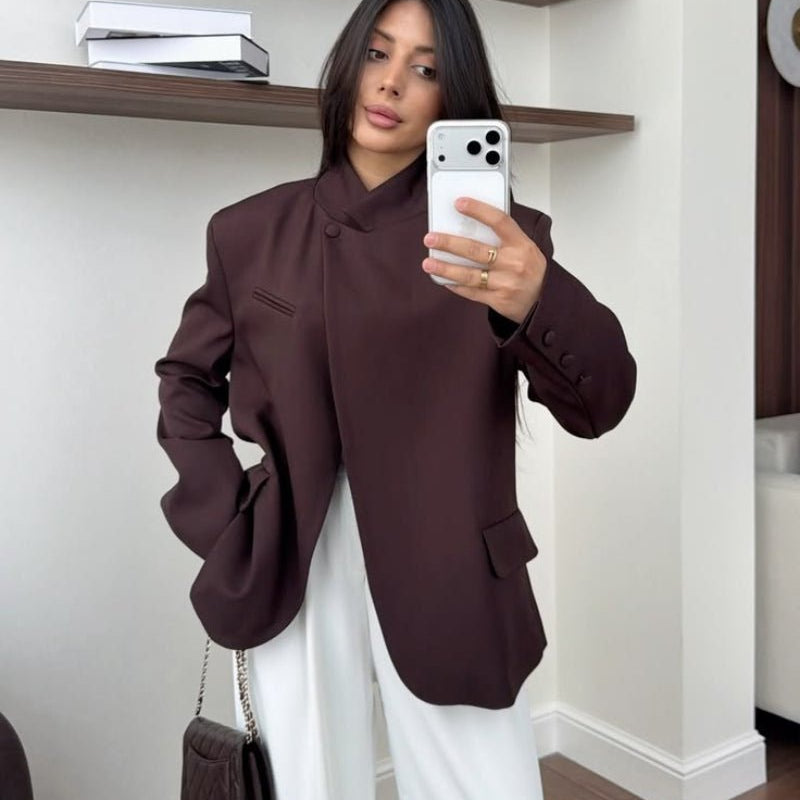 ZEYA - Bessie Vintage Asymmetric Blazer