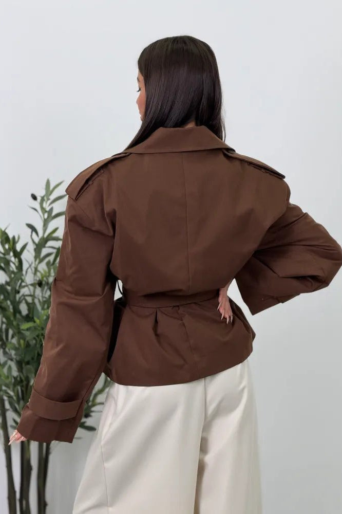 ZEYA - Candice Cropped Trench Coat