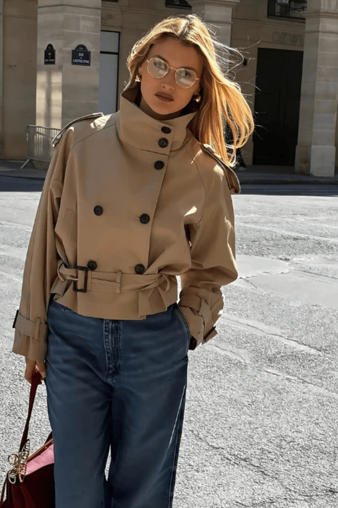 ZEYA - Daphne Cropped Trench Coat