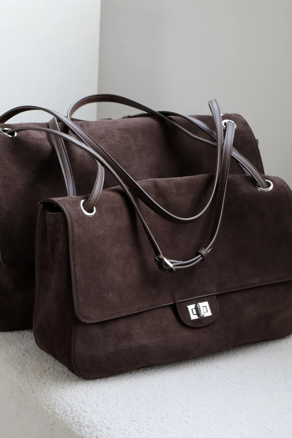 ZEYA - Denise Matte Suede Crossbody Tote