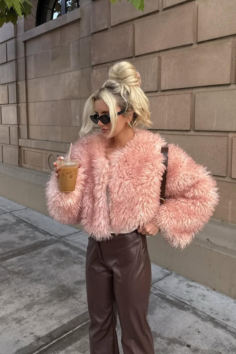 ZEYA - Diana Fluffy Cropped Faux Fur Coat
