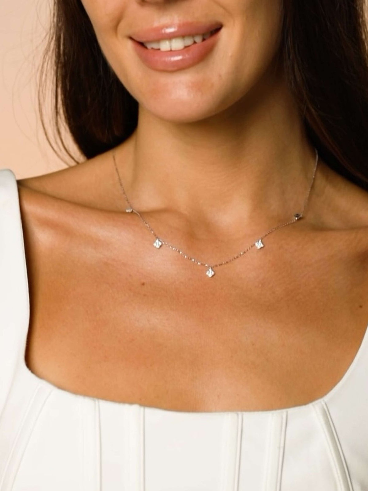 ZEYA - Dina Flower Zirconia Necklace