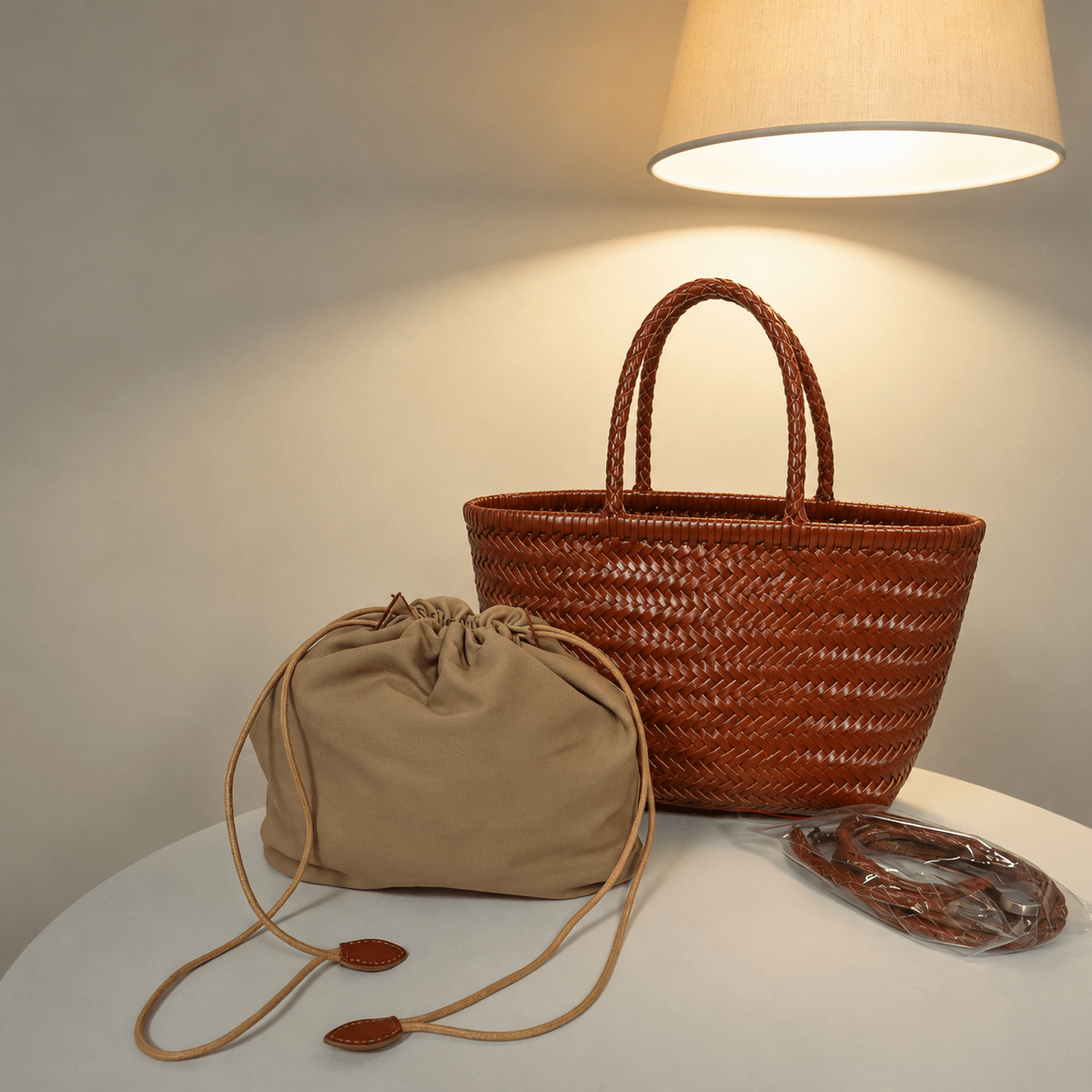 ZEYA - Eira Handwoven Leather Tote Bag