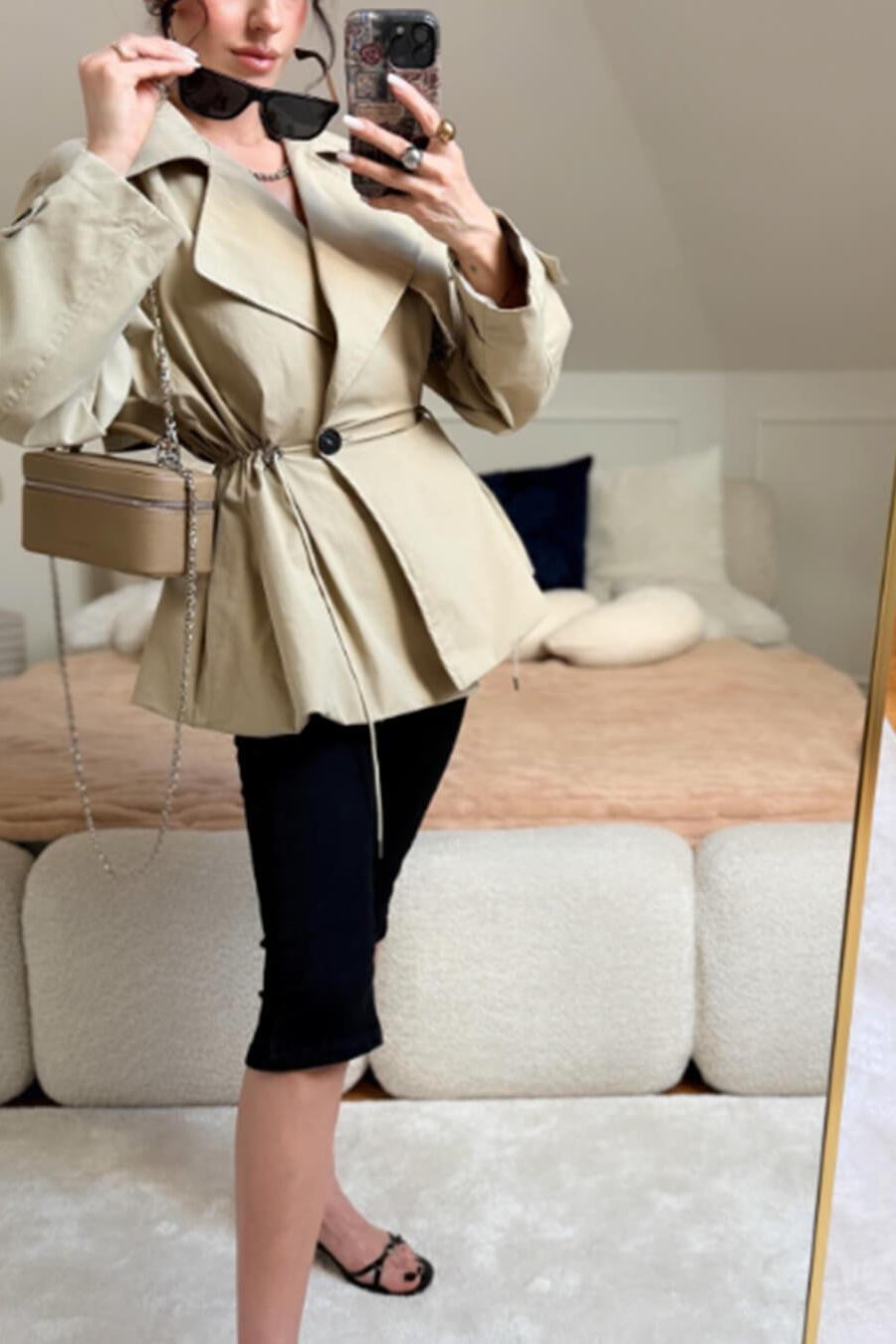 ZEYA - Ellen Lapel Collar Trench Coat