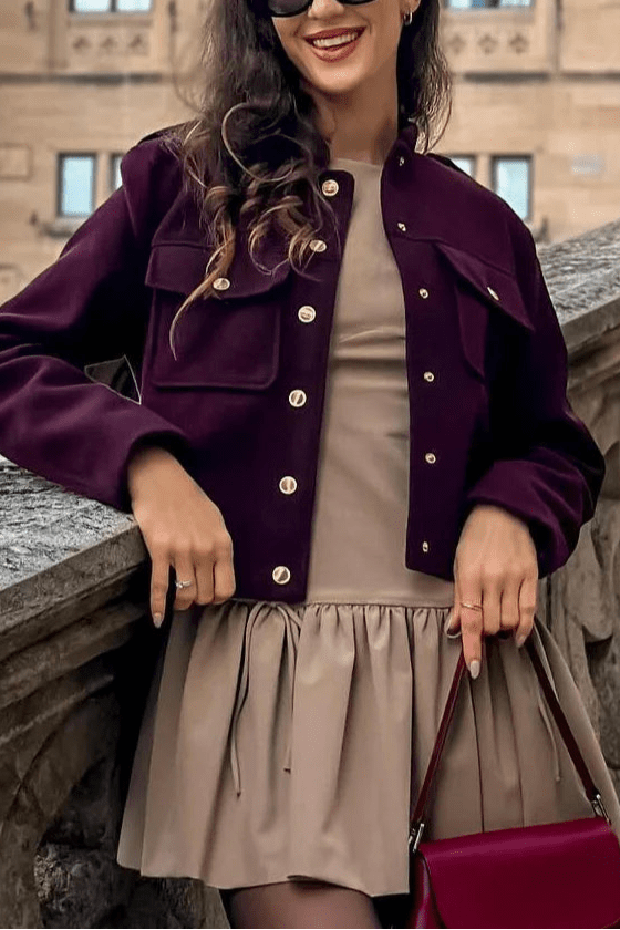 ZEYA - Elsa Bomber Jacket with Golden Details