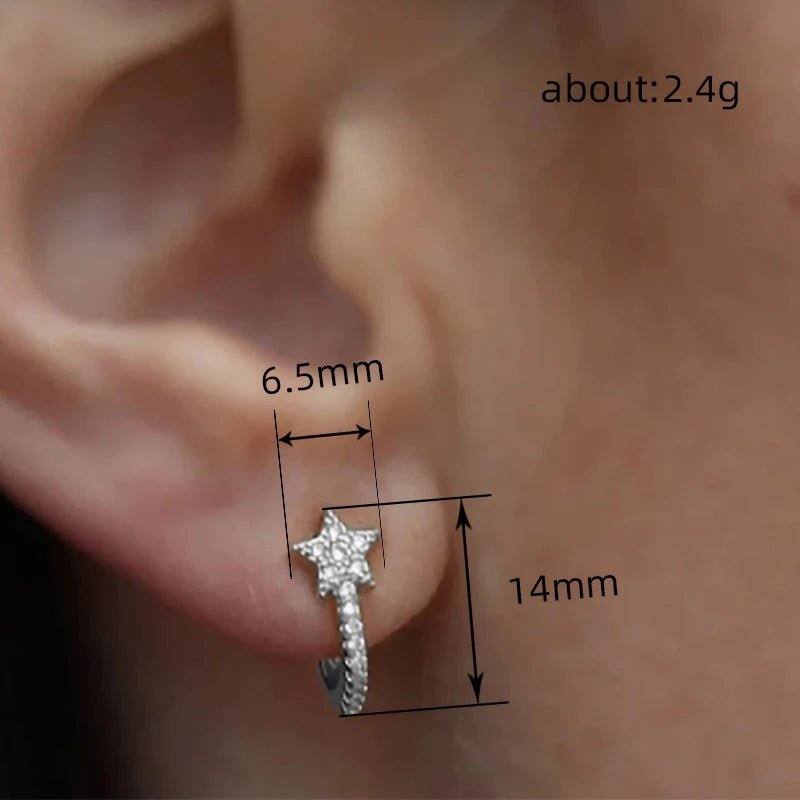 ZEYA - Elyse Star Hoop Earrings