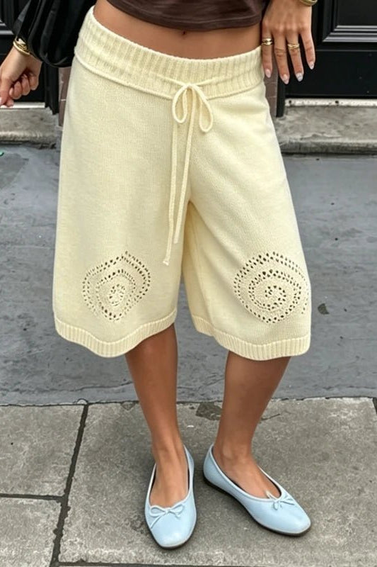 ZEYA - Evelyn Knit Wide-Leg Culotte Shorts