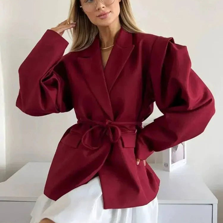 ZEYA - Filippa Wide Sleeve Belted Blazer