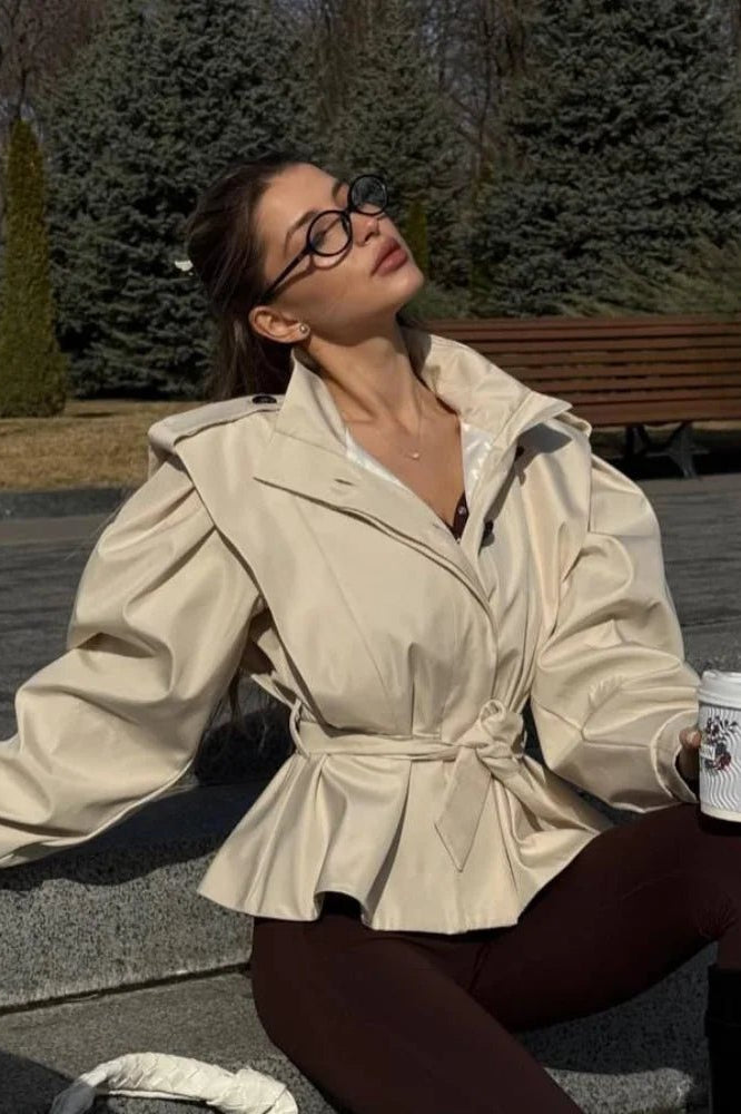 ZEYA - Francine Cropped Trench Coat