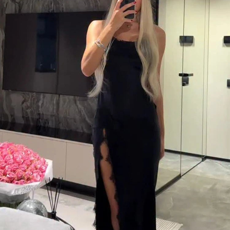 ZEYA - Gisele Lace Side Slit Maxi Dress