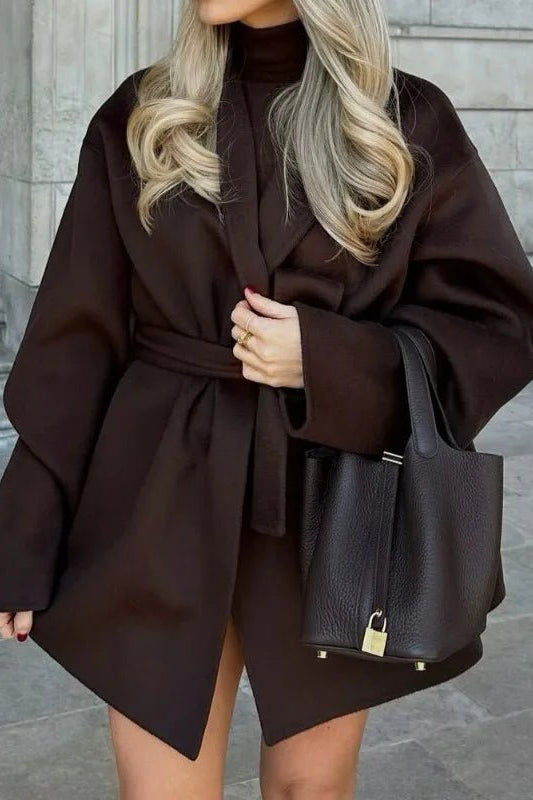 ZEYA - Hazeline Belted Oversized Wrap Coat