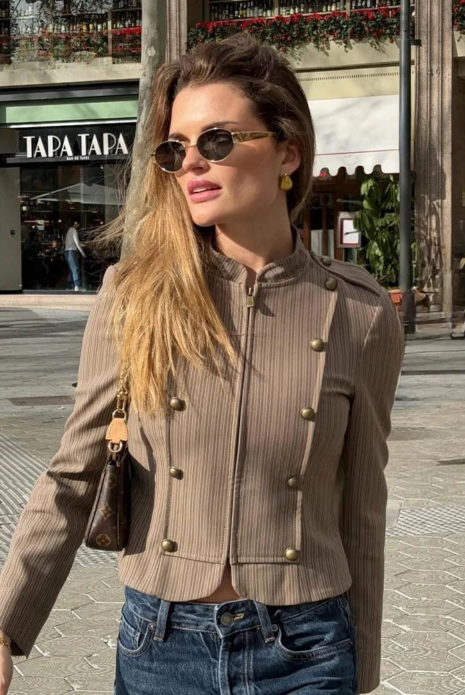 ZEYA - Hera Striped Zip Blazer