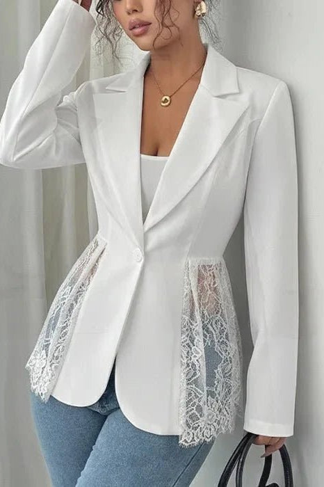 ZEYA - Inga Lace Panel Tailored Blazer