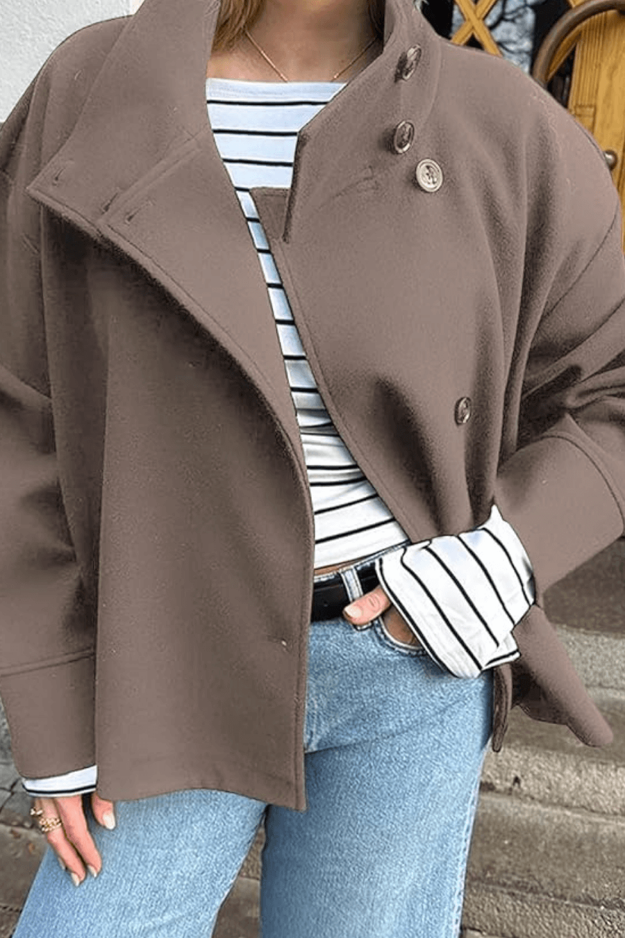 ZEYA - Isabella Elegant Jacket with Stand Collar