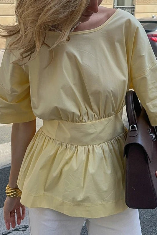 ZEYA - Jasmin Ruffled Backless Blouse