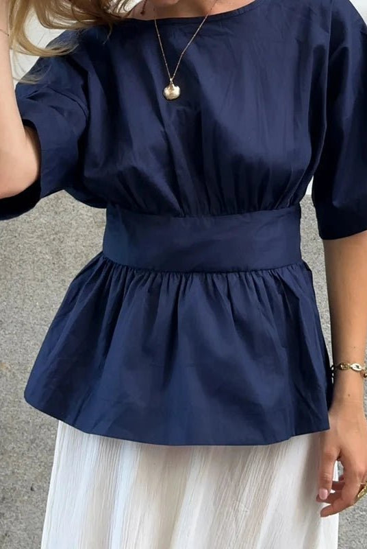 ZEYA - Jasmin Ruffled Backless Blouse