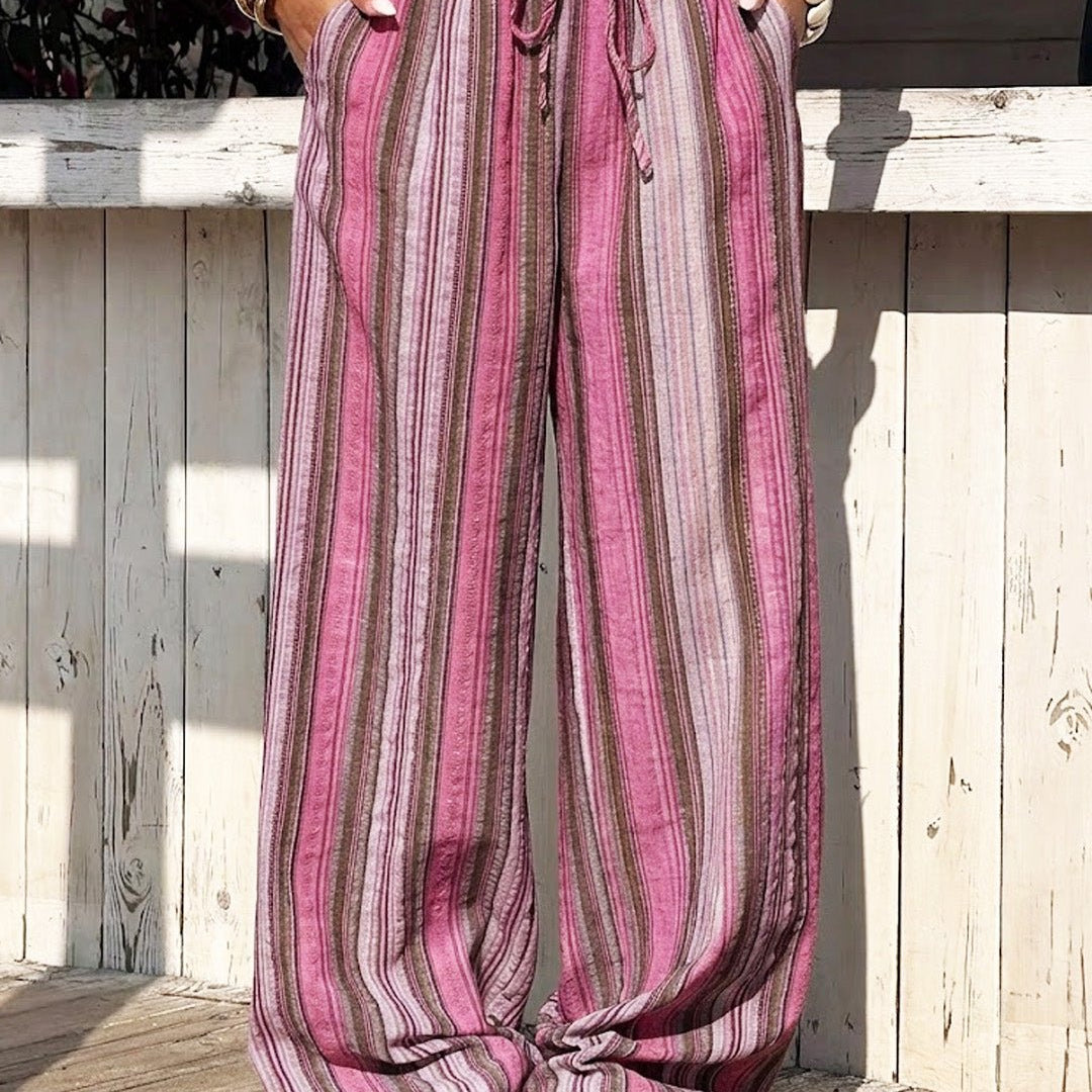 ZEYA - Jenny Wide-Leg Striped Pants