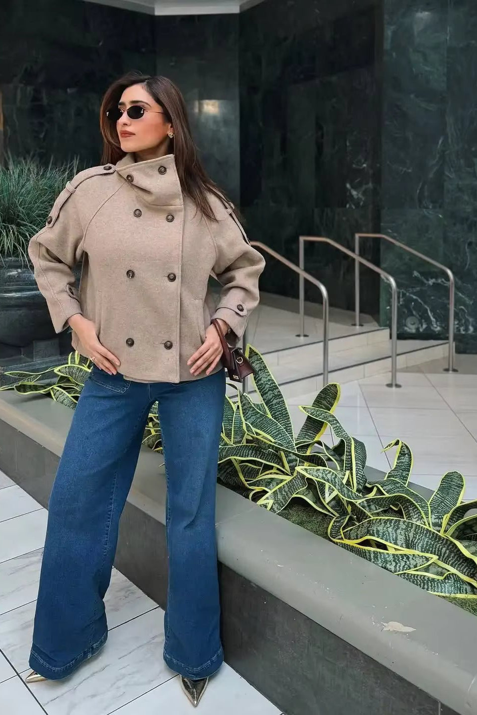 ZEYA - Kelly Stand Collar Oversized Coat