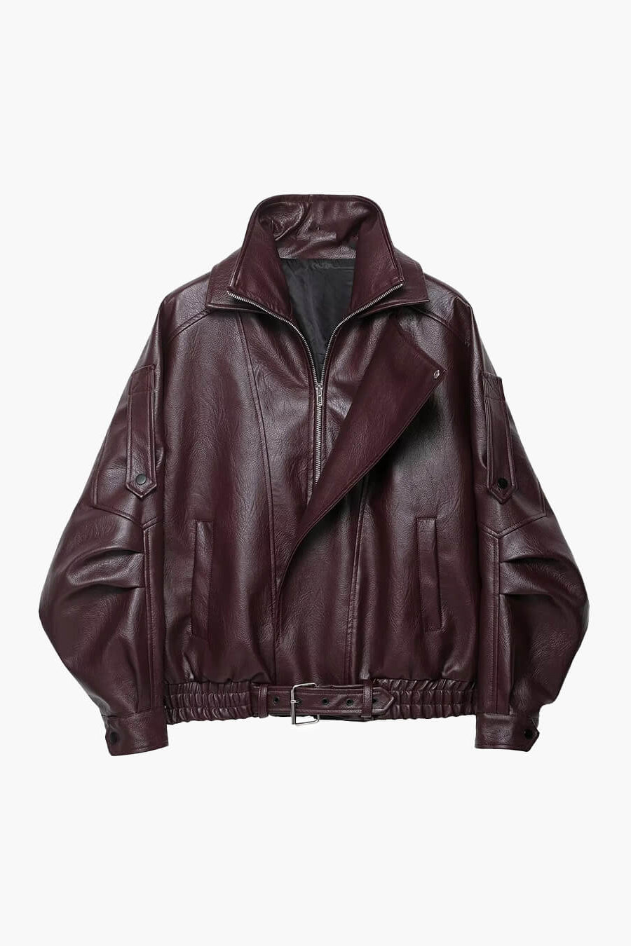 ZEYA - Kira Belted Leather Jacket