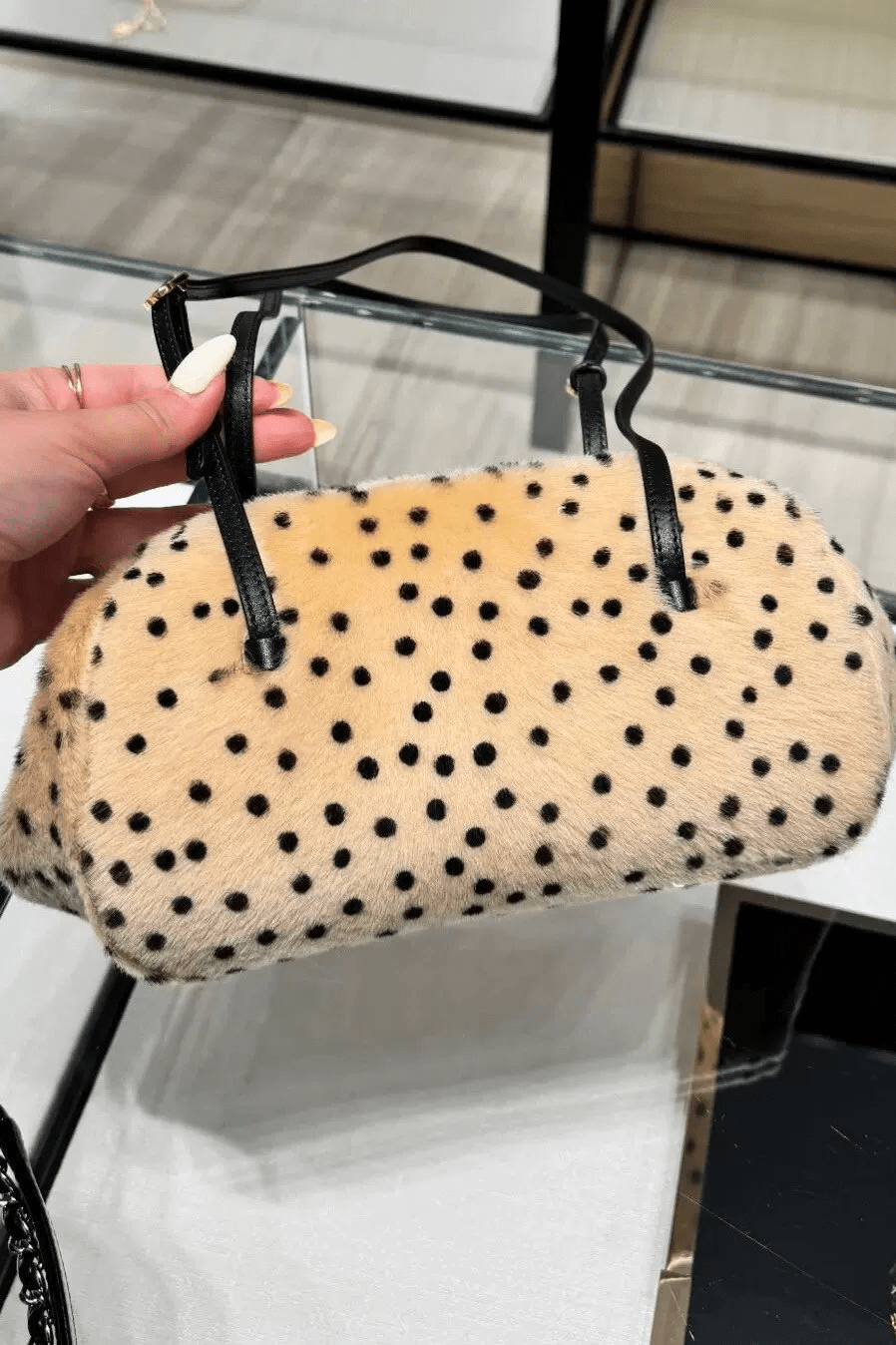 ZEYA - Layla Cheetah Faux Fur Shoulder Bag