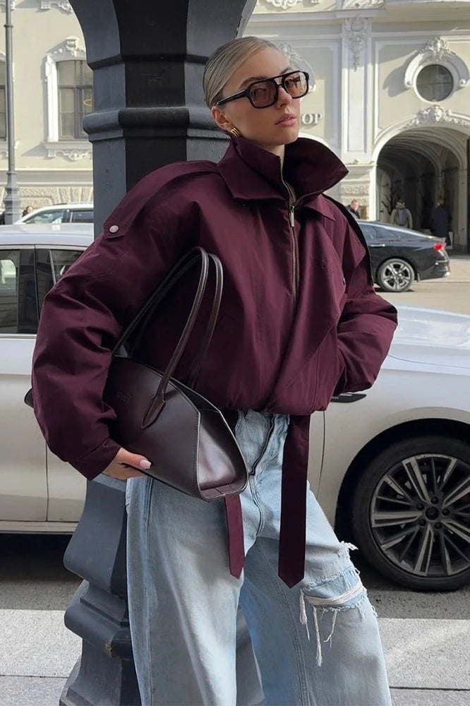 ZEYA - Liana Loose Fit Bomber Jacket