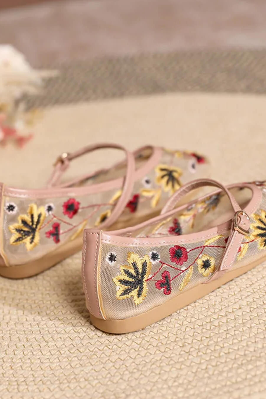 ZEYA - Lisbeth Embroidered Ballet Flats