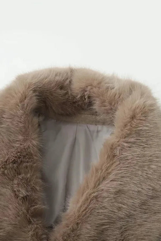 ZEYA - Lola Faux Fur Collar Maxi Coat