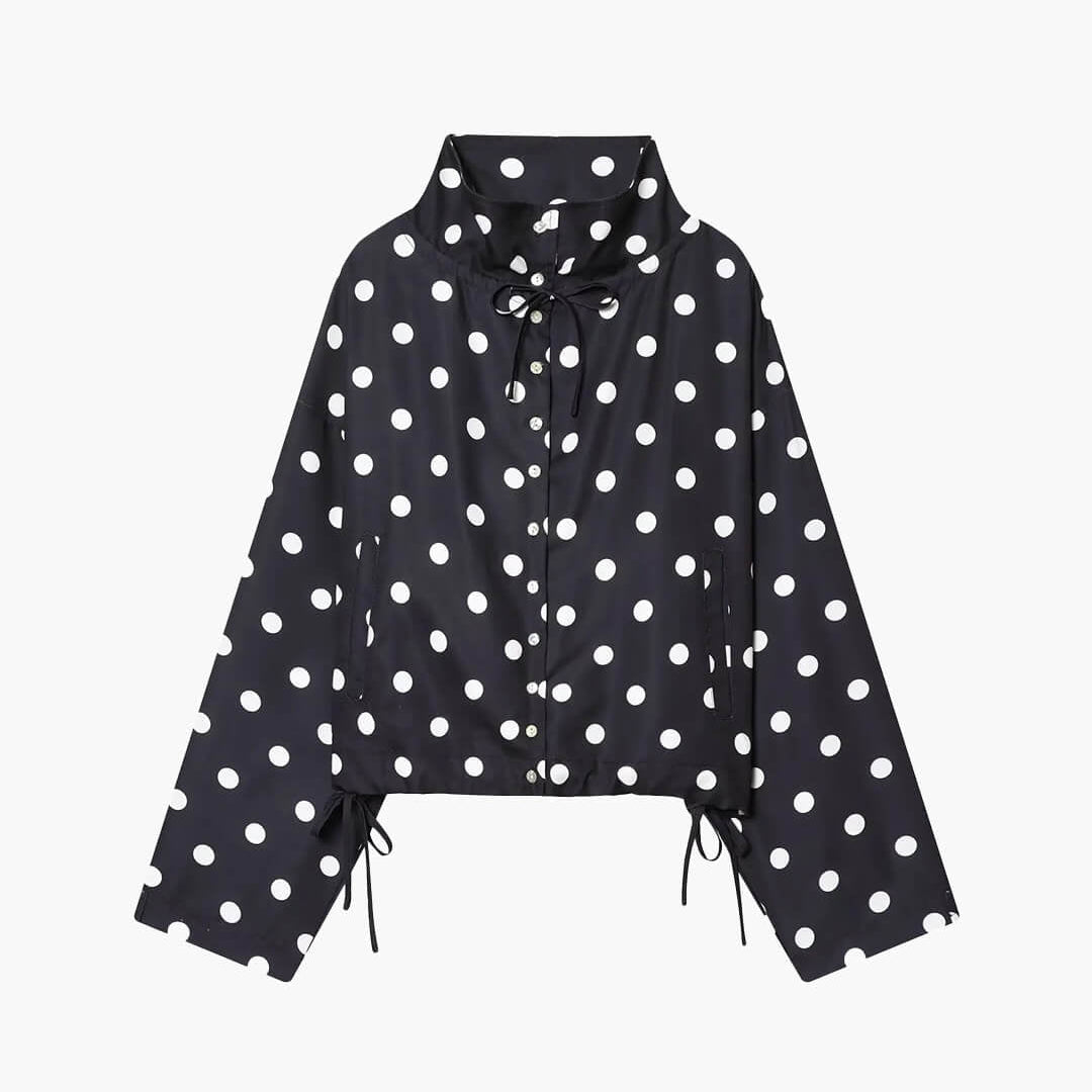 ZEYA - Margot Polka Dot High Collar Jacket