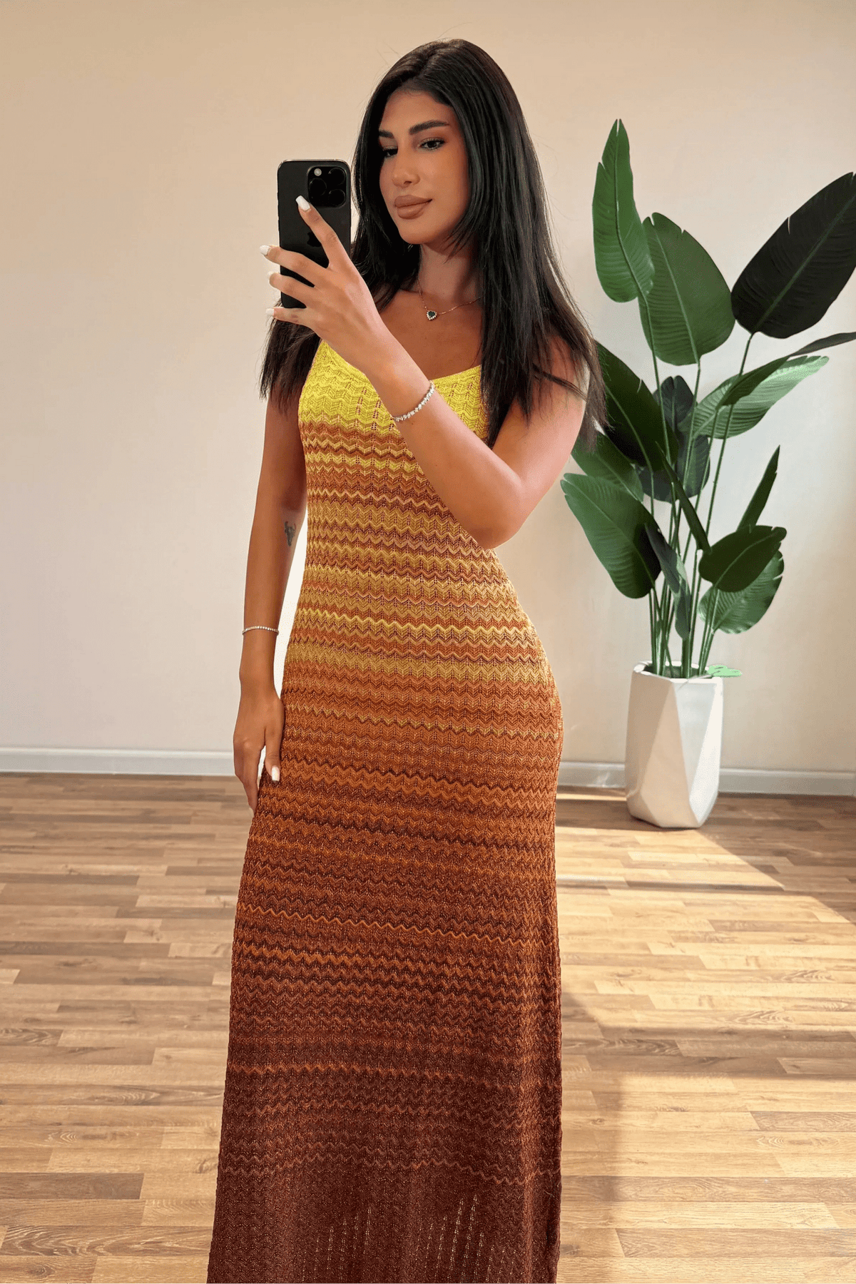 ZEYA - Margot Sunset Knit Maxi Dress