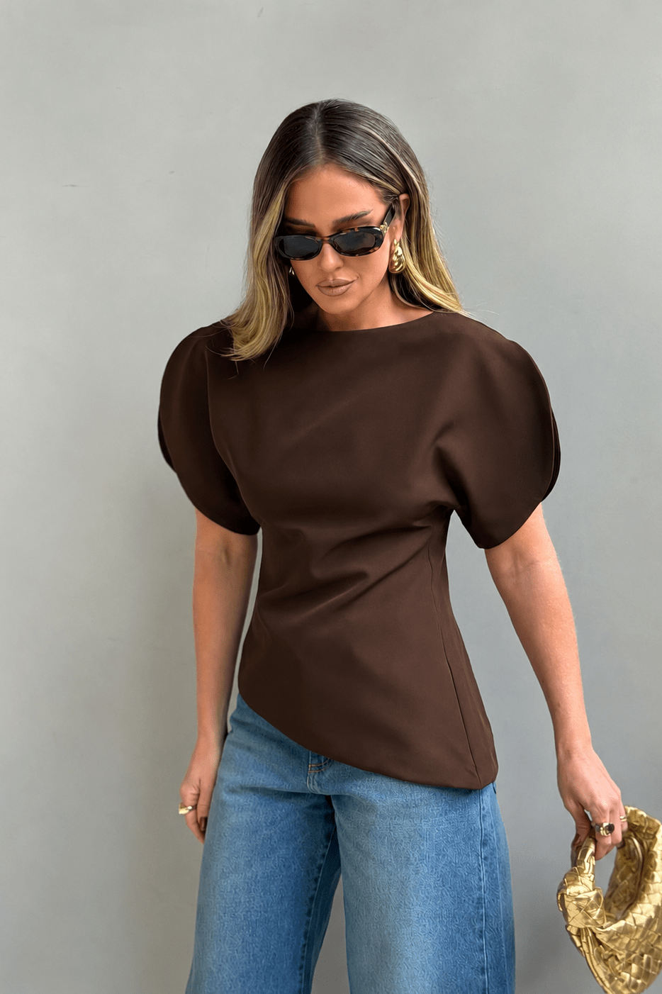 ZEYA - Margot Tricot Balloon Sleeve Top