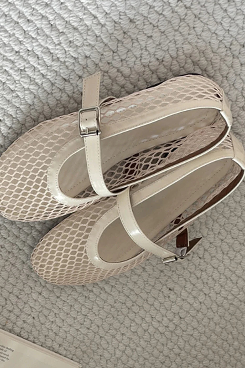 ZEYA - Martha Mesh Buckle Strap Flats