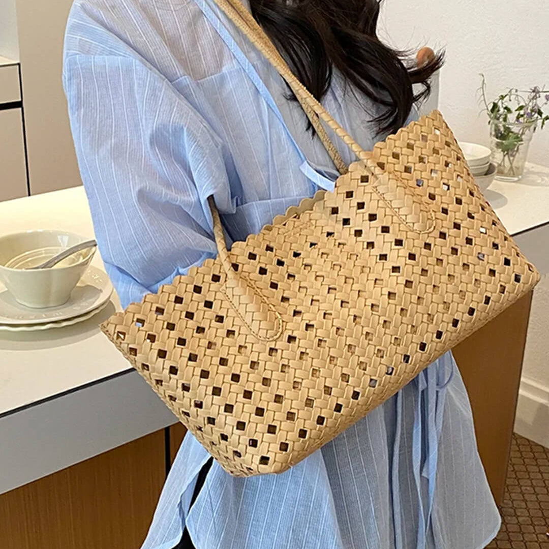 ZEYA - Nicole Woven Straw Tote