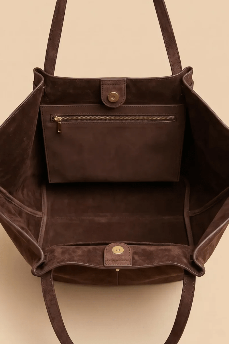 ZEYA - Nora Bat-Wing Suede Tote Bag