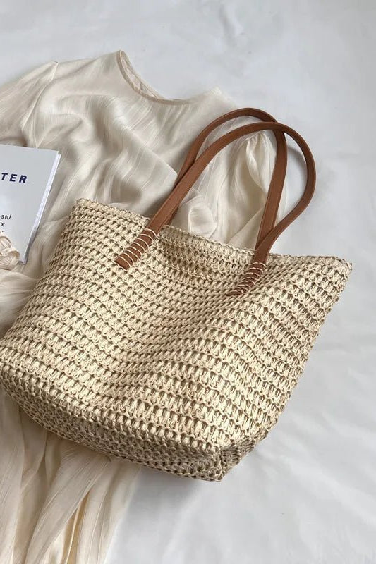 ZEYA - Nora Woven Straw Beach Tote