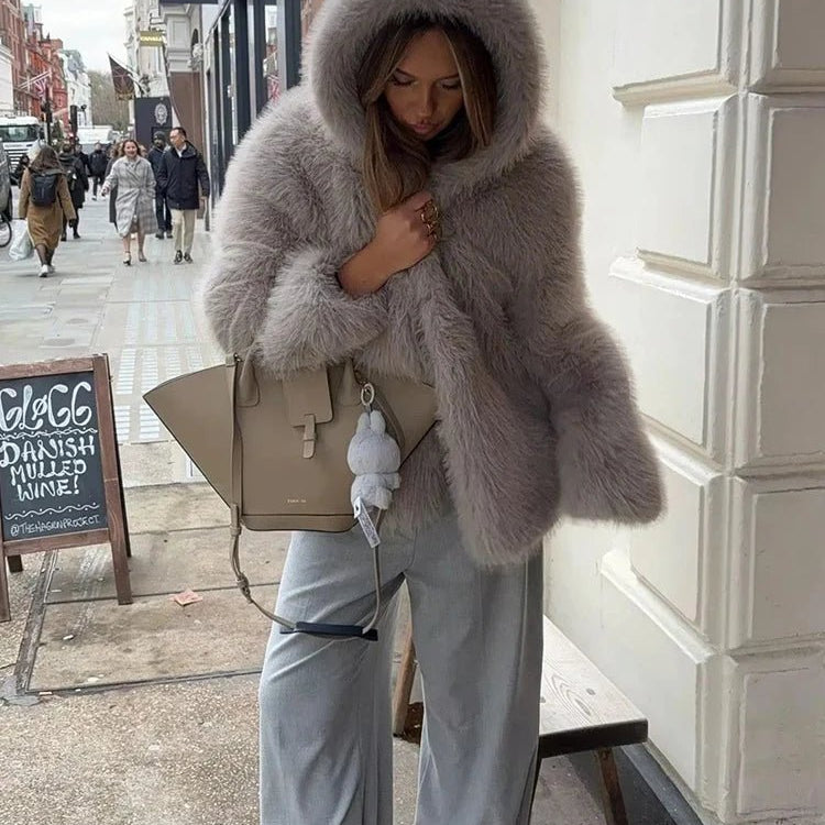 ZEYA - Rebecca Faux Fur Hooded Jacket