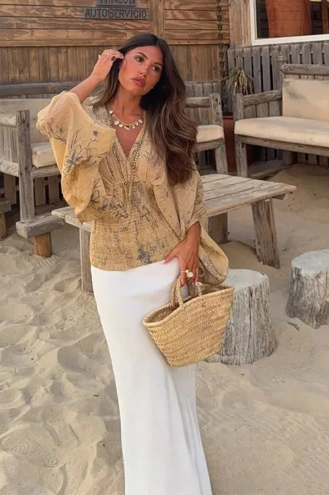 ZEYA - Ruthie Tie Dye V-Neck Blouse