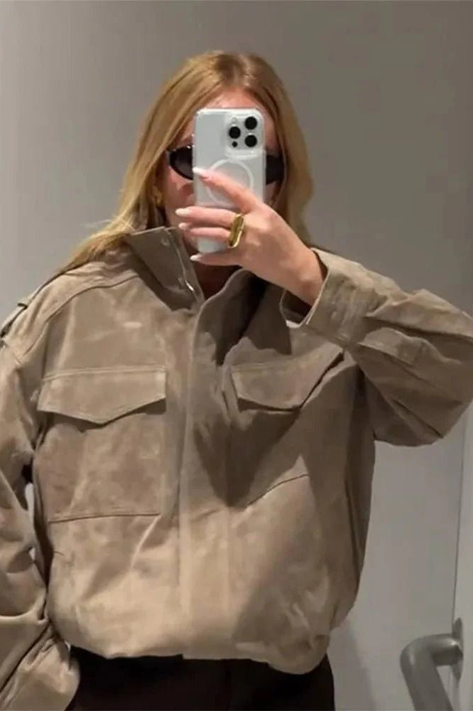 ZEYA - Sandra Suede Moto Jacket